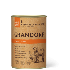 Grandorf (Грандорф) Grain Free Formula Dog Veal & Turkey - Вологий беззерновий корм для собак з телятиною та індичкою 0.4 кг
