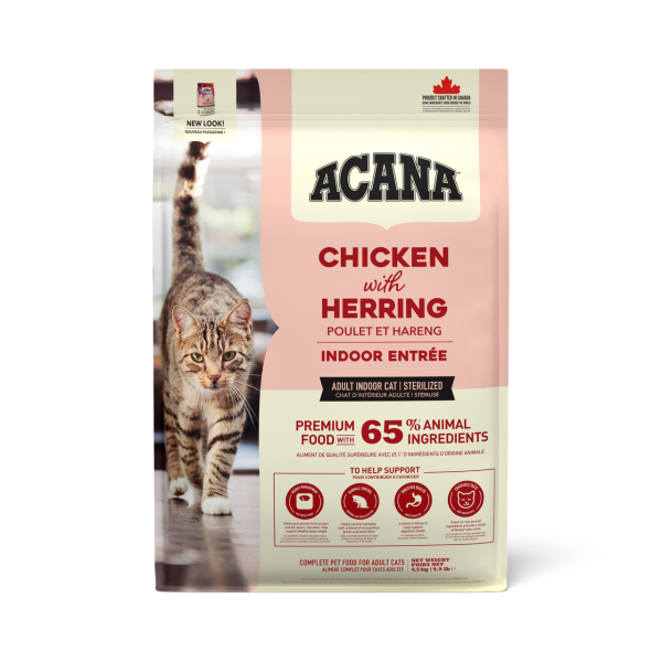 Acana (Акана) Indoor Entrée - Сухий корм для домашніх котів з куркою та оселедцем 4.5 кг
