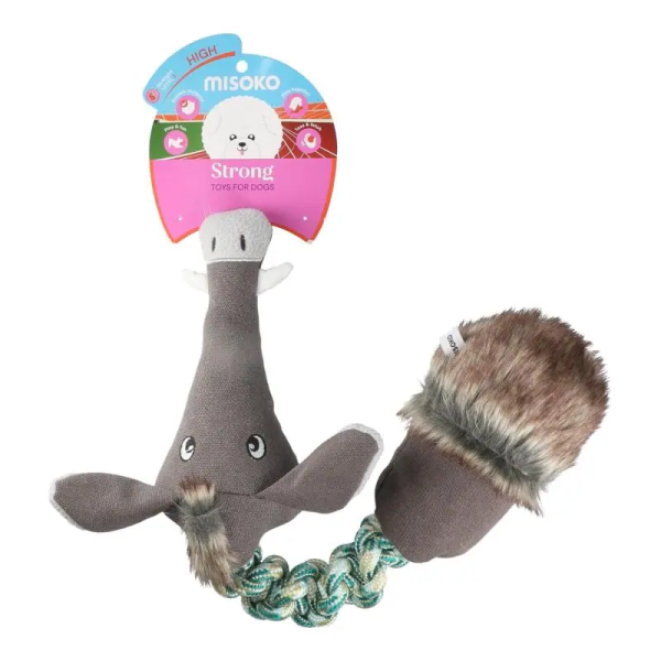 Misoko (Мисоко) Dog Toy Durable Bungee Boar - Игрушка для собак прочная банджи кабан 47 см