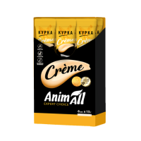 AnimAll (Энимал) Сrème Cat Chicken - Жидкое лакомство для кошек со вкусом курицы 6Х15 г