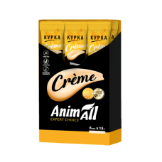 AnimAll (Енімал) Сrème Cat Chicken - Рідкі ласощі для котів зі смаком курки 6Х15 г