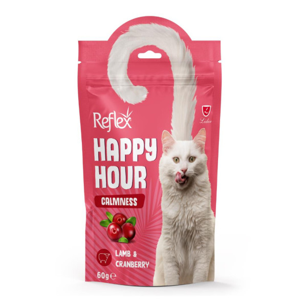 Reflex (Рефлекс) Happy Hour Cat Treats Lamb & Cranberry Calming – Лакомства для кошек 60 г