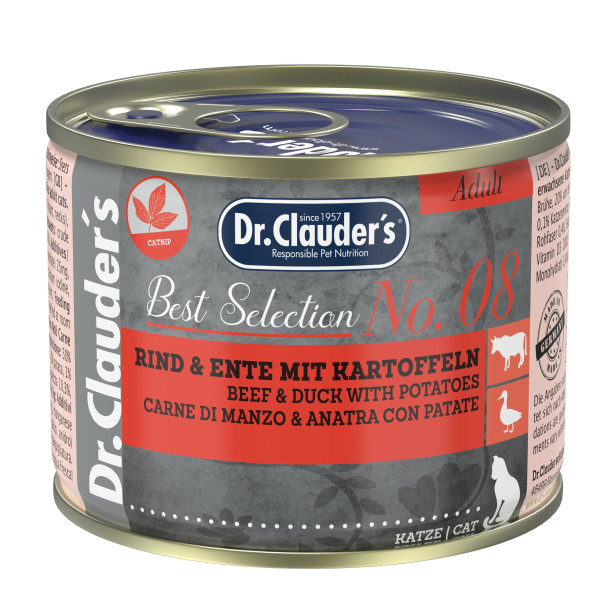 Dr.Clauder's (Клаудер) Best Selection №8 Beef & Duck - Влажный корм для кошек с говядиной и уткой 200 г