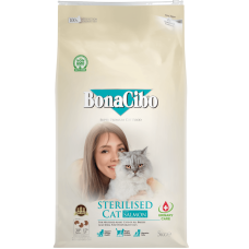 Bonacibo (Бонасибо) Cat Sterilised With Salmon - Сухой корм для стерилизованных котов с мясом лосося 5 кг