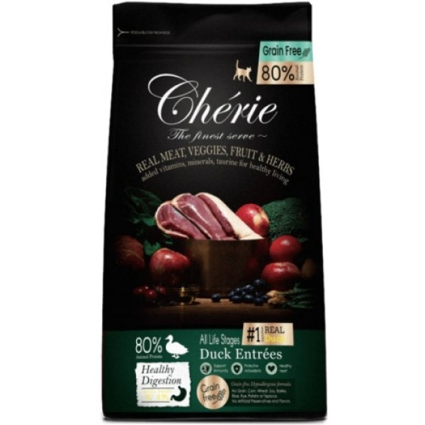 Cherie (Чери) Dry Food Healthy Digestion Cat Adult Duck Entrees - Полнорационный сухой корм для котов здоровое пищеварение с уткой 2 кг