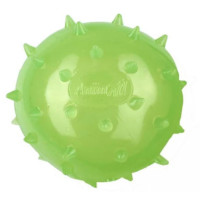AnimAll Fun - Мяч шипованный с пищалкой для собак, зеленый, 75 мм
