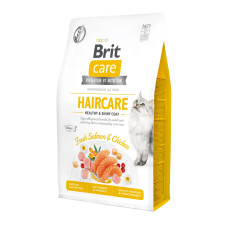 Brit Care (Бріт Кеа) Haircare Healthy & Shiny Coat - Сухий беззерновий корм для кішок з довгою шерстю 0.4 кг