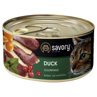 Savory (Сейвори) With Duck - Влажный корм для взрослых привередливых кошек, с уткой, 200 г