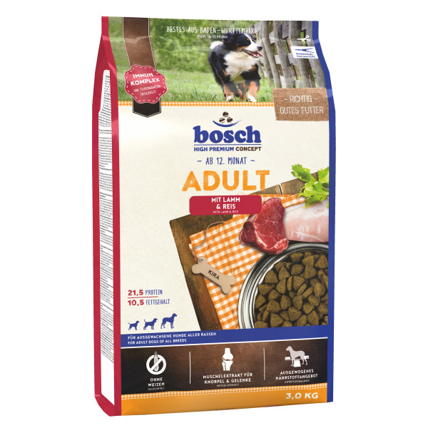 Bosch (Бош) HPC Adult Dog Lamb&Rice - Сухой корм для взрослых собак всех пород ягненок с рисом 3 кг