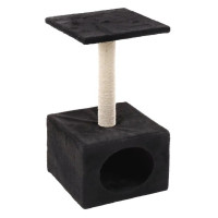 Flamingo (Фламинго) Scratching tree Sassiere Ecru & Black - Домик когтеточка для котов 30х30х54.5 см, черный