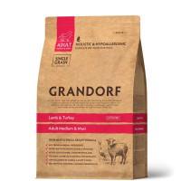 Grandorf (Грандорф) Lamb & Turkey Adult Medium & Maxi - Сухой гипоаллергенный корм для взрослых собак средних и больших пород с мясом ягнёнка и индейки 3 кг