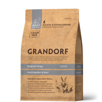 Grandorf (Грандорф) Rabbit & Turkey Adult Medium & Maxi - Сухой гипоаллергенный корм для взрослых собак средних и больших пород с мясом кролика и индейки 3 кг