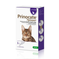 KRKA Prinocate - Капли от внешних и внутренних паразитов для котов от 4 до 8 кг, 1 пипетка