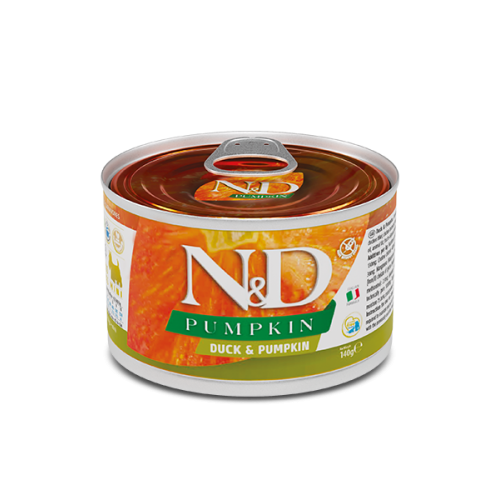 Farmina (Фарміна) Dog N&D Pumpkin Grain Free Duck Adult Mini - Вологий беззерновий корм для дорослих собак дрібних порід з м’ясом качки та гарбузом 140 г