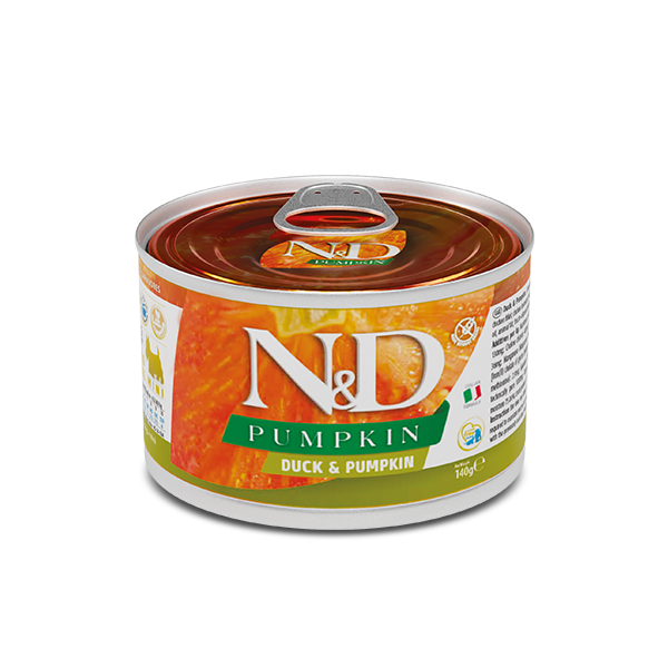 Farmina (Фармина) Dog N&D Pumpkin Grain Free Duck Adult Mini - Влажный беззерновой корм для взрослых собак мелких пород с мясом утки и тыквой 140 г