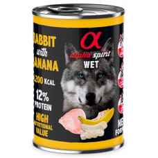 Alpha Spirit (Альфа Спіріт) Rabbit With Banana - Вологий корм для собак з кроликом та бананом 400 г