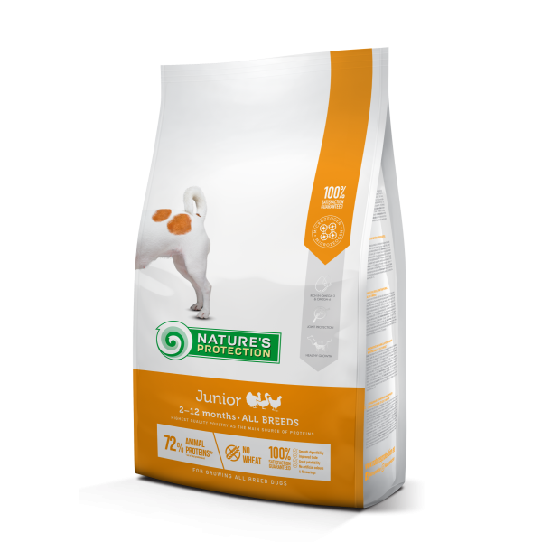 Nature\'s Protection (Натур Протекшн) Care Dog Junior All Breeds - Сухой корм для юниоров всех пород с лососем 2 кг