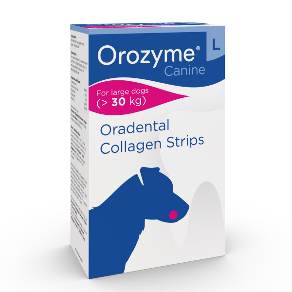 Orozyme (Орозим) Oradental Collagen Strips L - Жевательные полоски для гигиены полости рта собак крупных пород 141 г