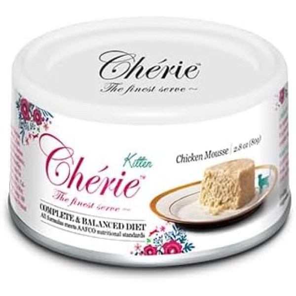 Cherie (Чери) Kitten Complete&Balanced Mousse Chicken - Влажный корм для котят нежный мусс с курицей 80 г