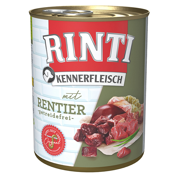 Rinti (Ринти) Dog Kennerfleisch Grain Free With Venison - Влажный корм для собак, беззерновой с олениной 800 г