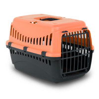 Bergamo (Бергамо) Gipsy 2 large Plastic - Переноска персикова для собак та котів 58х38х38 см