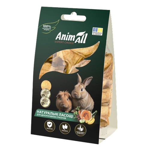 AnimAll (Энимал) Dried Apple For Rodents - Лакомство для грызунов сушеное яблоко 25 г