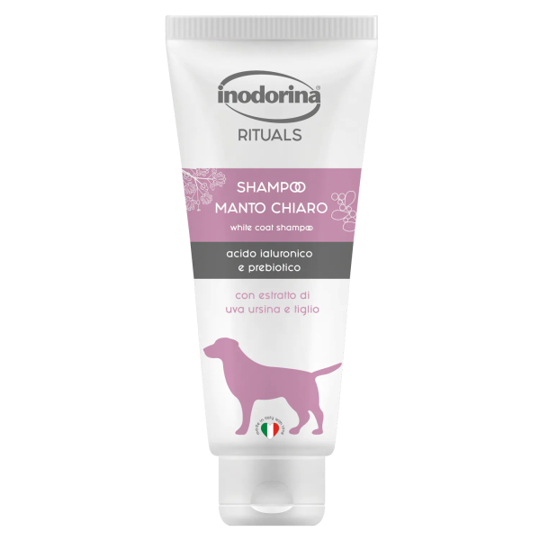 Inodorina (Инодорина) Shampoo Rituals Dog Manto Chiaro - Шампунь для собак с белой шерстью с экстрактом брусники и липы 250 мл