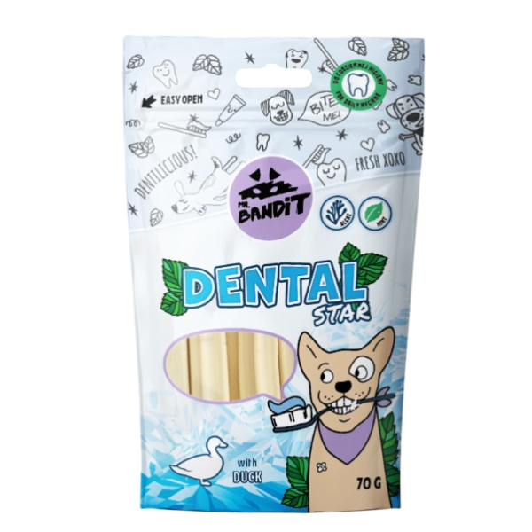 Mr. Bandit (Мр. Бандит) Dog Dental Duck - Лакомство для собак палочки для здоровья зубов с уткой 70 г