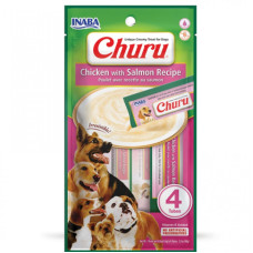 INABA (Инаба) Dog Churu Mousse With Chicken & Salmon - Лакомство для собак мусс с курицей и лососем 56 г