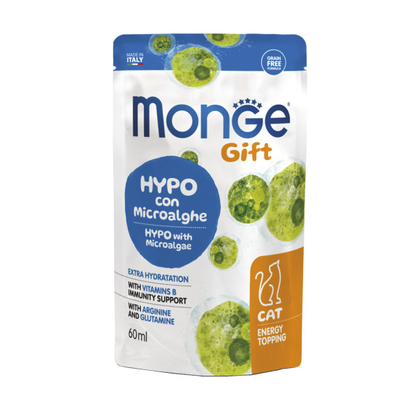 Monge (Монж) Gift Cat Grain Free Microalgae Hypoallergenic Adult - Лакомство беззерновое для взрослых котов с чувствительным пищеварением с микроводорослями 60 мл
