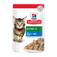 HILL`S (Хилс) SP Kitten&Mother Ocean Fish - Влажный корм для котят и беременных/лактирующих кошек с океанической рыбой соусе 85 г