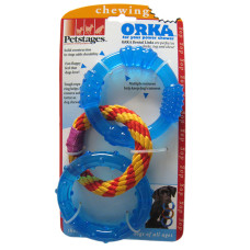 Petstages (Петстейдж) Orka Dental Links - Іграшка для собак синя 10 см