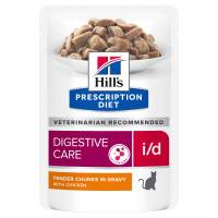 HILL`S (Хилс) Prescription Diet I/D Chicken - Влажный корм для кошек уход за пищеварением, с курицей 85 г