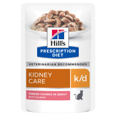 HILL'S (Хілс) Prescription Diet K/D Salmon - Вологий корм для котів для котів підтримка функції нирок, з лососем 85 г