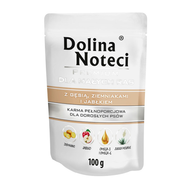 Dolina Noteci (Долина Нотецы) Dog Premium Small Breed With Goose - Влажный корм для собак мелких пород с гусем, картофелем и яблоком 100 г