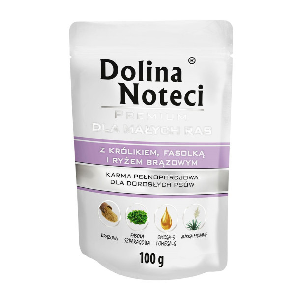 Dolina Noteci (Долина Нотецы) Dog Premium Small Breed With Rabbit - Влажный корм для собак мелких пород с кроликом, фасолью и коричневым рисом 100 г