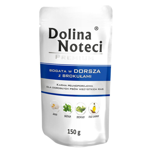 Dolina Noteci (Долина Нотецы) Dog Premium With Cod - Влажный корм для собак с треской и брокколи 150 г