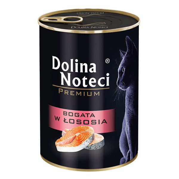 Dolina Noteci (Долина Нотецы) Cat Premium Salmon - Влажный корм для кошек мясные кусочки в соусе с лососем 400 г