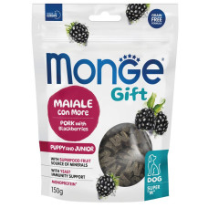Monge (Монж) Gift Dog Grain Free Pork & Blackberry Growth Support Puppy & Junior All Breeds - Ласощі беззернові для цуценят усіх порід для здорового зростання з м’ясом свинини та ожиною 150 г