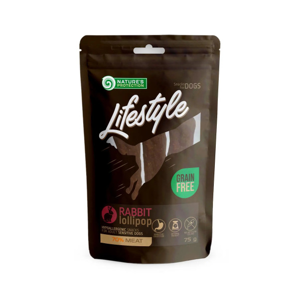 Nature's Protection Lifestyle (Нейчерс Протекшн Лайвстайл) Snack For Dogs Rabbit Lollipop - Лакомство для собак 75 г