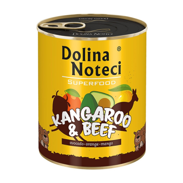 Dolina Noteci (Долина Нотецы) Dog Superfood Kangaroo meat & Beef - Влажный беззерновой корм для собак с мясом кенгуру и говядиной 800 г