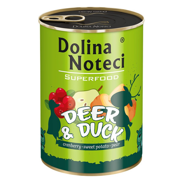 Dolina Noteci (Долина Нотеци) Dog Superfood Deer & Duck - Влажный беззерновой корм для собак с олениной и уткой 400 г