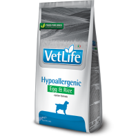 Vet Life (Вет Лайф) Natural Diet Dog Adult Hypoallergenic Egg & Rice - Сухой корм для взрослых собак при пищевой непереносимости с яйцом и рисом 2 кг