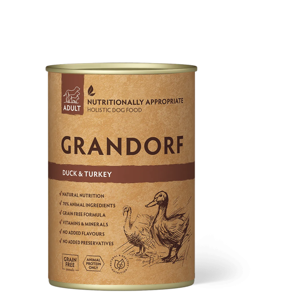 Grandorf (Грандорф) Duck & Turkey - Консерва с уткой и индейкой для собак 0.4 кг