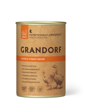 Grandorf (Грандорф) Dog Grain Free Goose & Turkey Adult All Breeds - Влажный беззерновой корм для взрослых собак всех пород с мясом гуся и индейки 400 г