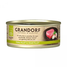 Grandorf (Грандорф) Cat Grain Free Tuna Fillet & Crab Fillet Adult - Вологий беззерновий корм для дорослих котів з м’ясом тунця та краба 70 г