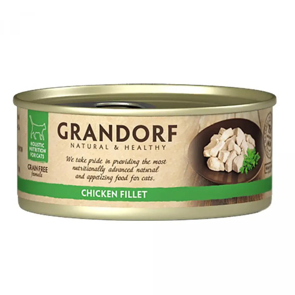 Grandorf (Грандорф) Cat Grain Free Chicken Fillet Adult - Влажный беззерновой корм для взрослых котов с мясом курицы 70 г