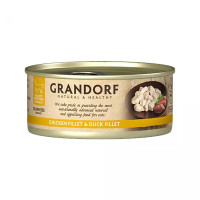 Grandorf (Грандорф) Cat Grain Free Chicken Fillet & Duck Fillet Adult - Влажный беззерновой корм для взрослых котов с мясом курицы и утки 70 г