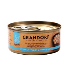 Grandorf (Грандорф) Grain Free Formula Cat Chicken & Shrimp - Вологий беззерновий корм для котів курка з креветками  70 г