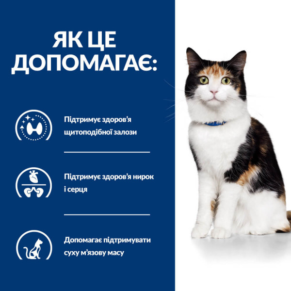 Hill’s (Хилс) Prescription Diet Cat Chicken & Turkey Y/D Thyroid Care Adult - Сухой лечебный корм для взрослых котов с проблемами щитовидной железы с мясом курицы и индейки 1.5 кг Hill’s (Хилс) Prescription Diet Cat Chicken & Turkey Y/D Thyroid Care Adult - Сухой лечебный корм для взрослых котов с проблемами щитовидной железы с мясом курицы и индейки 1.5 кг